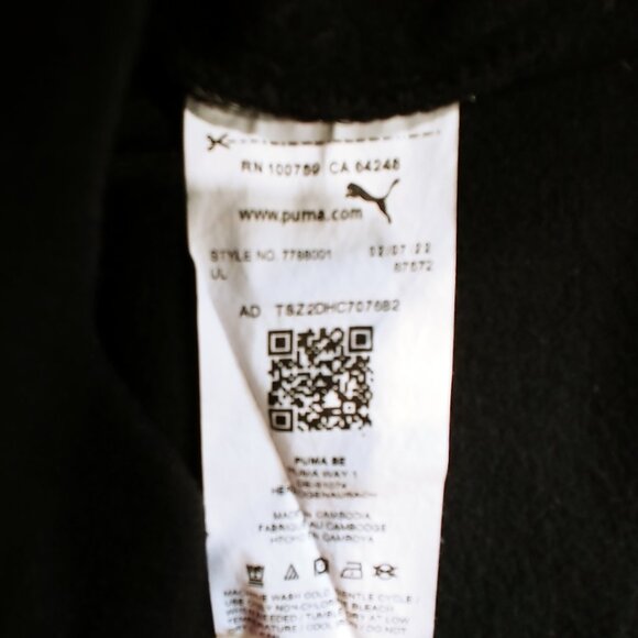Puma Black Logo Hoodie Size 3T - Picture 6 of 8